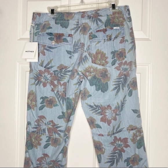 MOTHER Denim No Zip Misfit Floral Pants Fresh Cut NWT - Picture 5 of 15